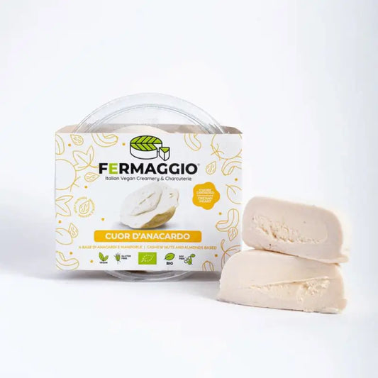 Queso Vegano Estilo Burrata Corazón De Anacardo Bio Fermaggio 140g_0