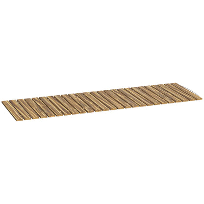 Outsunny Camino De Jardín De Madera 120x38 Cm Para Exteriores Carbonizado_4