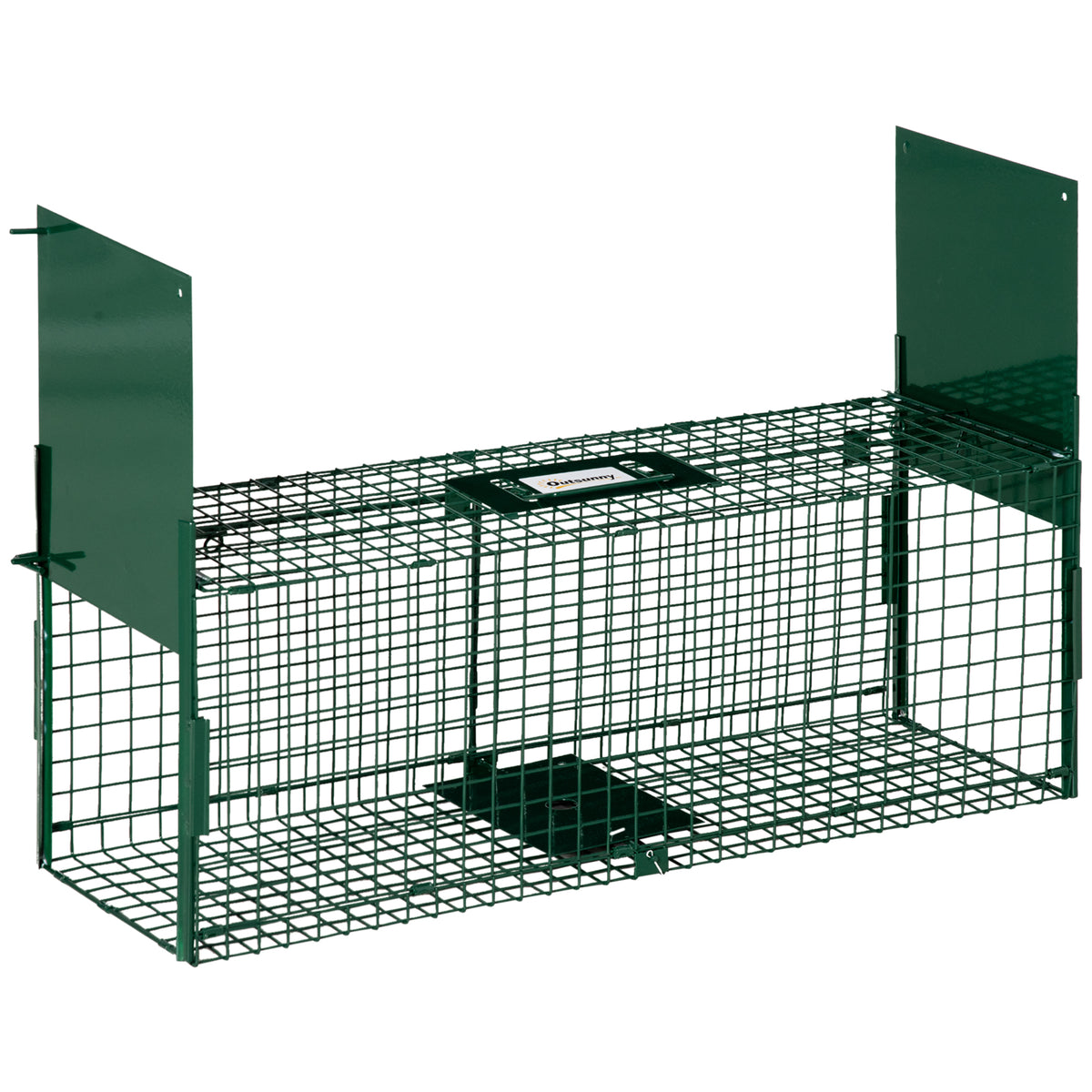 Outsunny Trampa Para Animales Vivos Con 2 Puertas Asa Para Ratones 80x25x30 Cm_0