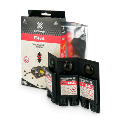 Novar Ecogel Trampa contra cucarachas 6 x 2,5 g