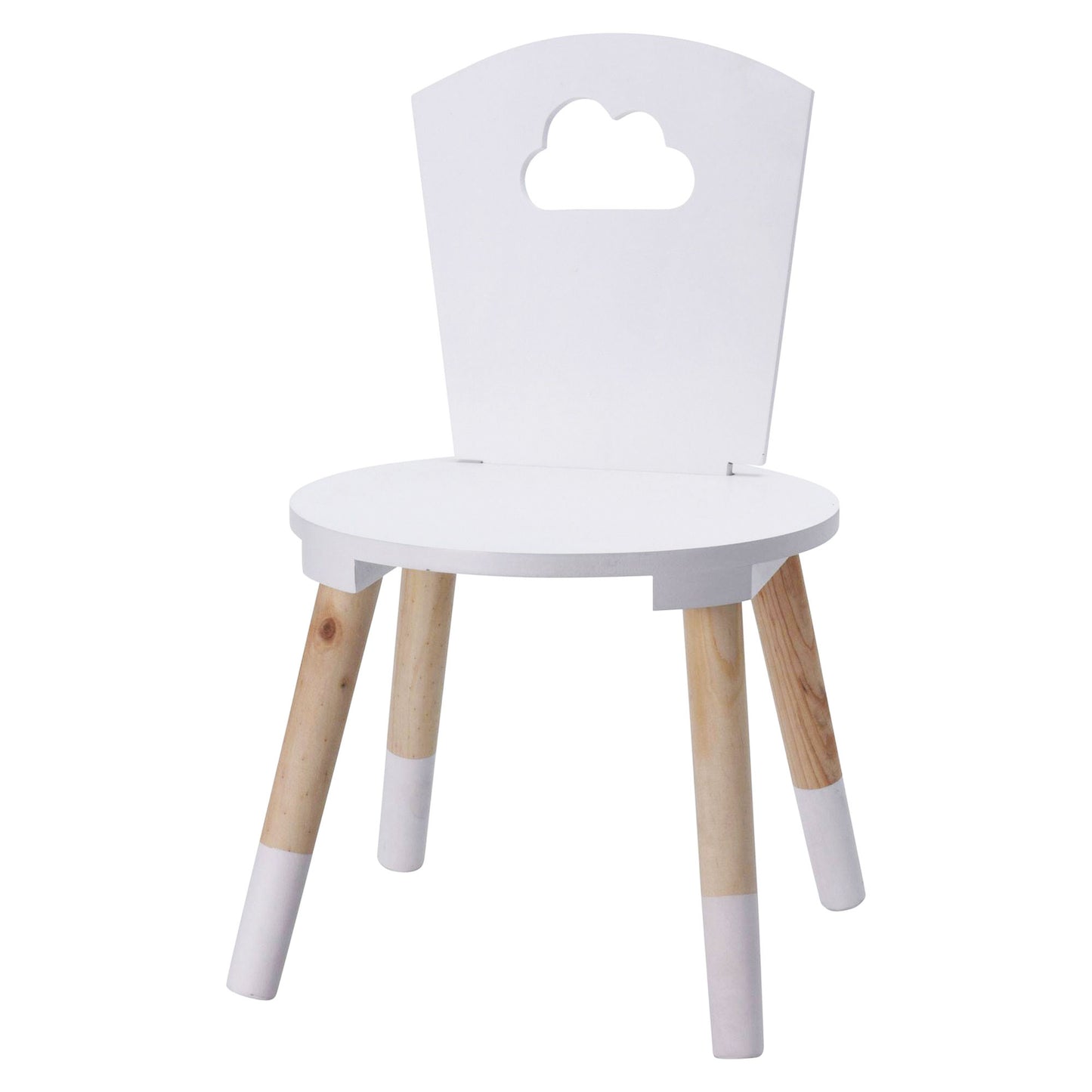 Well Home Silla Infantil En Madera Color Blanco 32x32x50cm_0