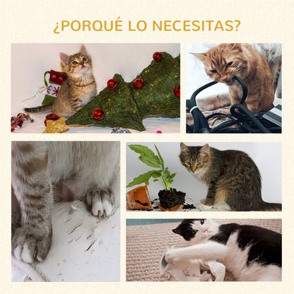 Pawhut Árbol Rascador Para Gatos Altura 90 Cm Con Hamaca Postes De Sisal Y Bolas_5