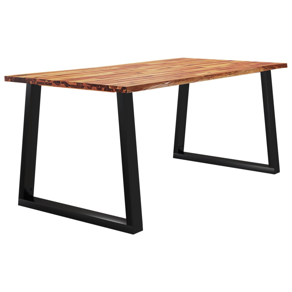 Mesa De Comedor Con Borde Vivo Madera Maciza Acacia 180x90x75cm_1