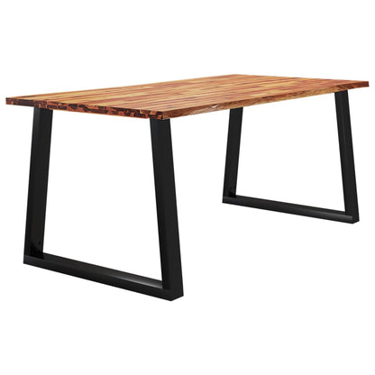 Mesa De Comedor Con Borde Vivo Madera Maciza Acacia 180x90x75cm_1