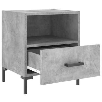 Mesita Noche 2 Uds Madera Ingeniería Gris Hormigón 40x35x47,5cm_3