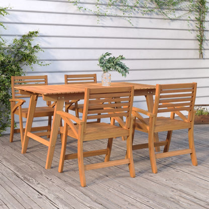 Vidaxl Juego De Comedor De Jardín 5 Piezas Madera Maciza De Acacia_1