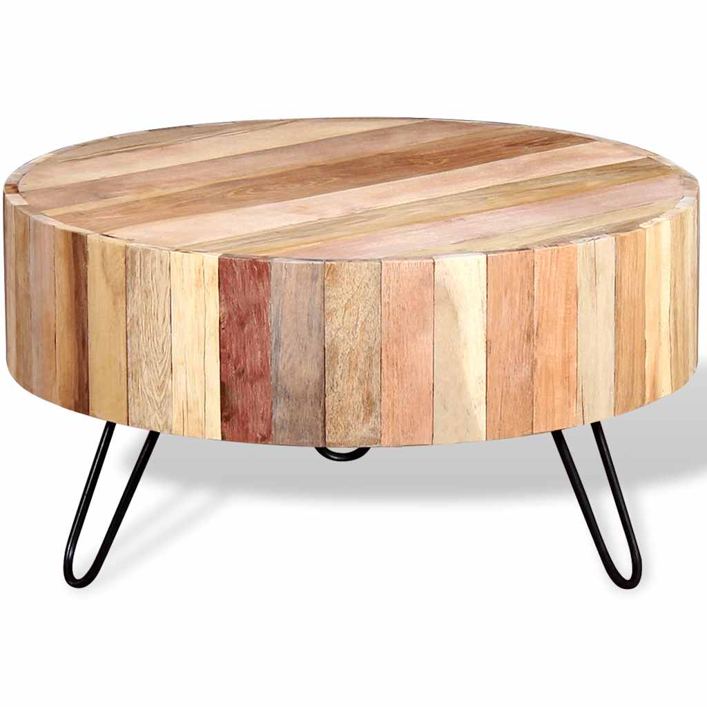 Mesa De Centro Madera Maciza Reciclada_0