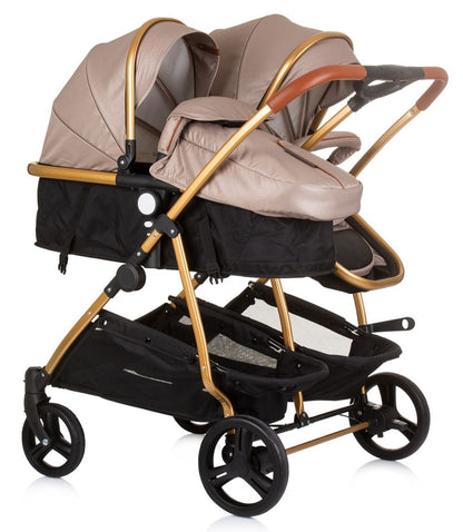 Carrito De Bebé Gemelar Dúo Smart Golden Beige_1