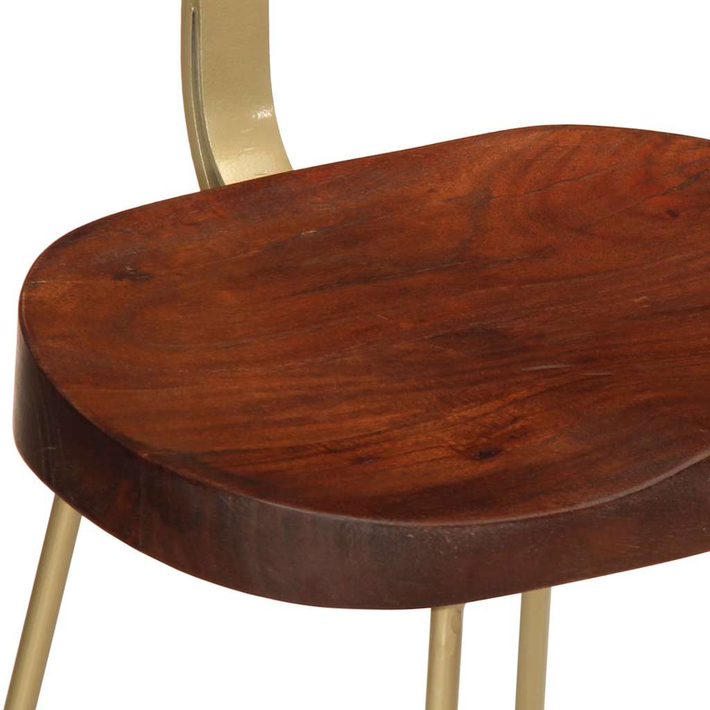 Taburetes De Barra 2 Uds 49x43x88 Cm Madera Maciza De Mango_4