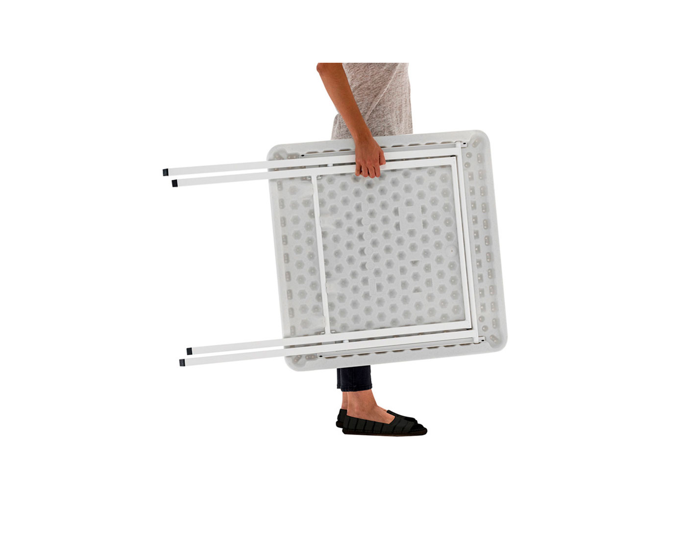 Zown Mesa Plegable 69 X 69 Cm Para Terrazas Bistrot70 Blanca_3