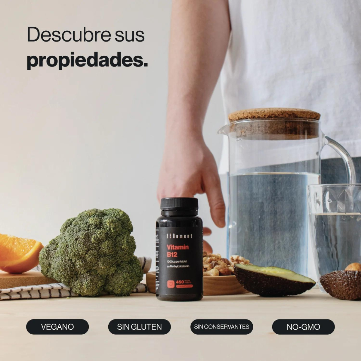 Vitamina B12 1000 mcg Zenement 450 comprimidos veganos
