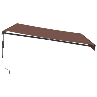 Toldo Retráctil Automático Marrón 400x350 Cm_3