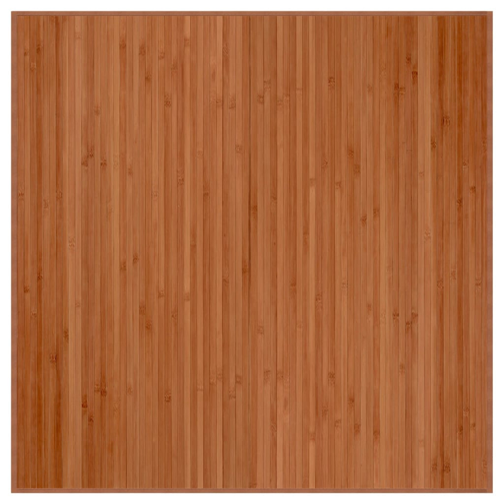 Vidaxl Alfombra Cuadrada Bambú Marrón 100x100 Cm_0