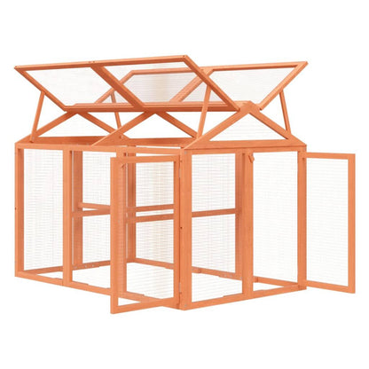 Vidaxl Corral De Madera Maciza Pino Marrón 141x94x104 Cm_3