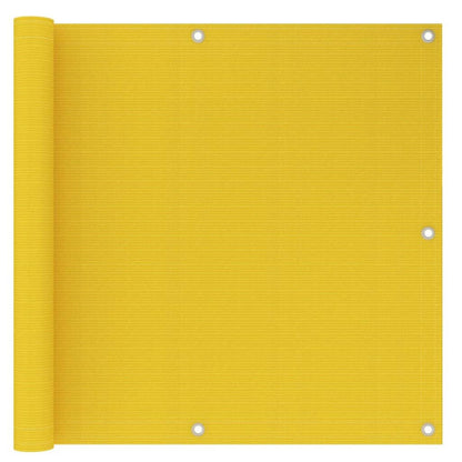 Vidaxl Toldo Para Balcón Hdpe Amarillo 90x500 Cm_0
