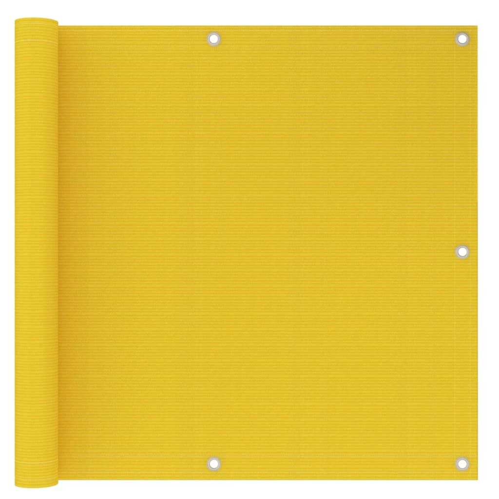 Vidaxl Toldo Para Balcón Hdpe Amarillo 90x300 Cm_0