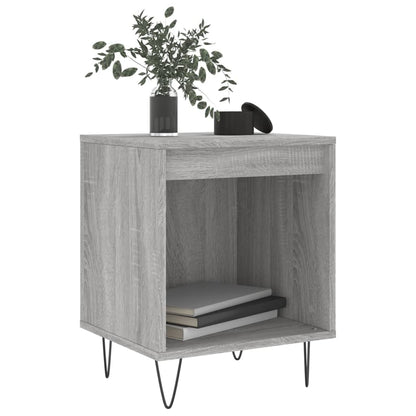 Mesita De Noche Madera De Ingeniería Gris Sonoma 40x35x50 Cm_1