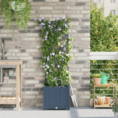 Vidaxl Jardineras Gris 40 X 40 X 142 Cm Acero_2