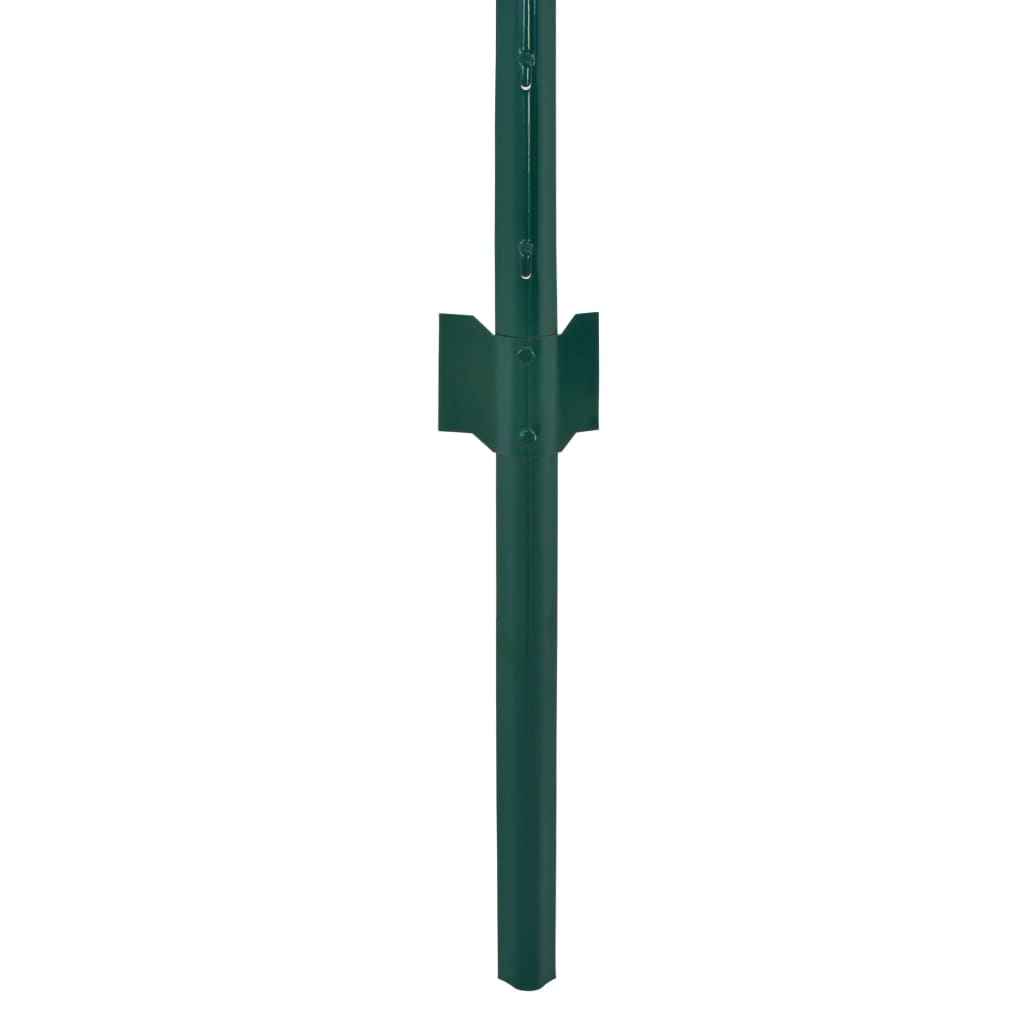 Valla De Malla Alambre Con Postes Acero 25x0,75 M Verde / Vetonek_1