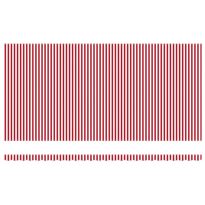 Toldo Retráctil Rojo Y Blanco 600 X 350 Cm Poliéster Y Aluminio_5