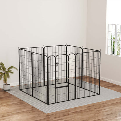 Pawhut Parque Para Mascotas De 8 Paneles 80x120 Cm Con Puerta Y Doble Pestillo_3