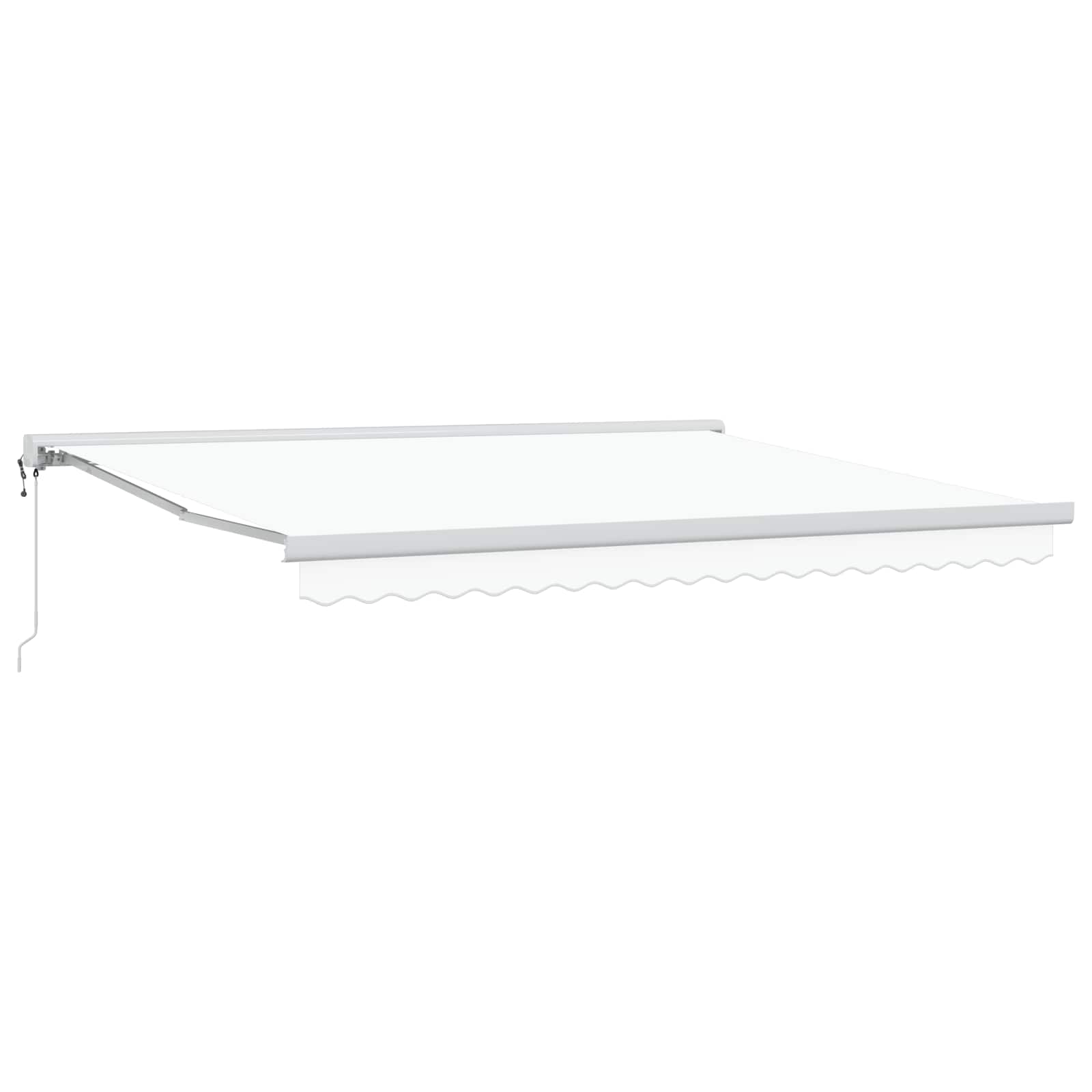 Toldo Retráctil Blanco 400 X 300 Cm Tela Y Metal_1