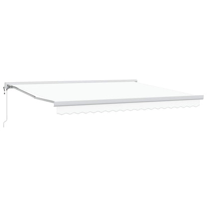 Toldo Retráctil Blanco 400 X 300 Cm Tela Y Metal_1