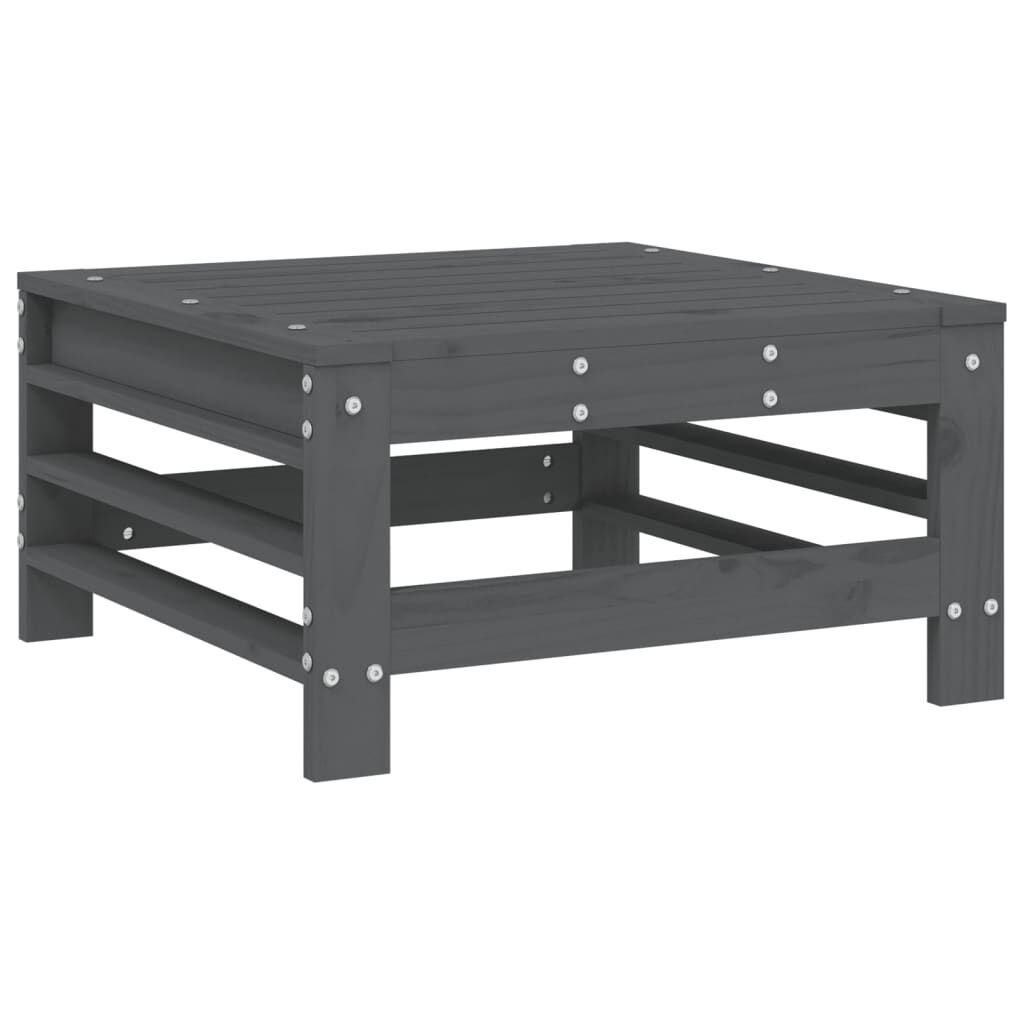 Vidaxl Juego De Sofás De Jardín 5 Piezas Madera Maciza De Pino Gris_4