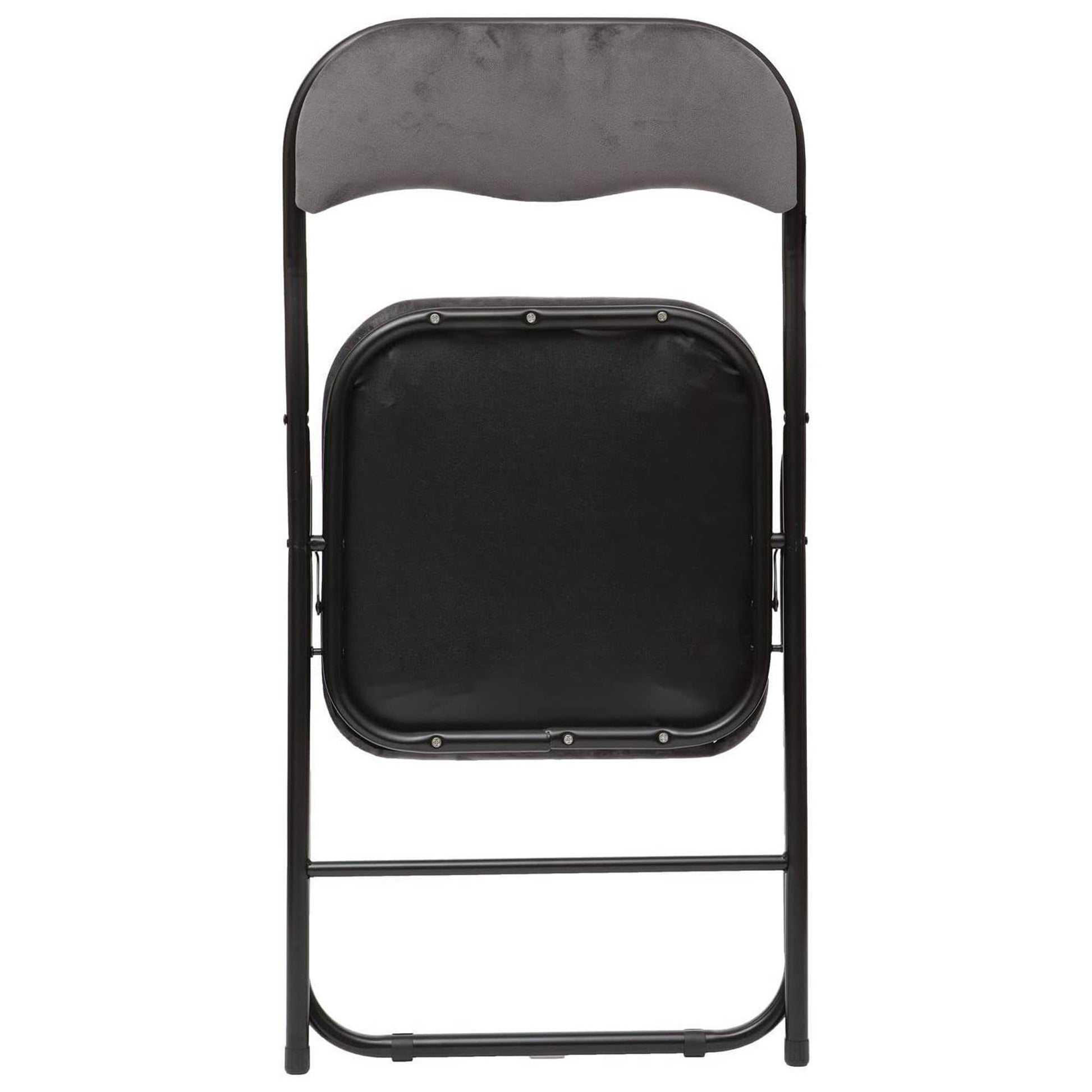 Set De 4 Sillas De Terciopelo Gris (44x52x73cm) - Sofisticación Y Comodidad Asegurada_3