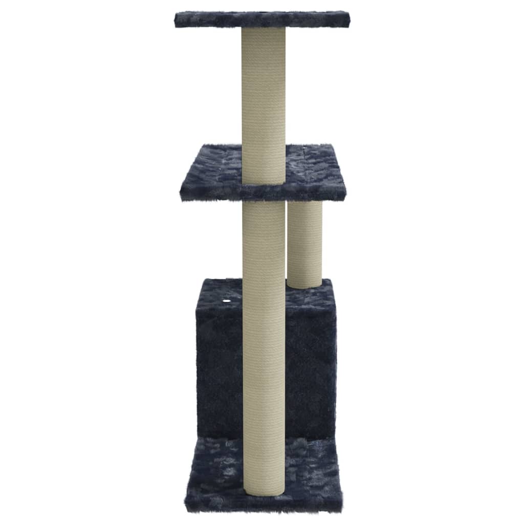 Rascador Para Gatos Con Postes De Sisal Gris Oscuro 70 Cm_3