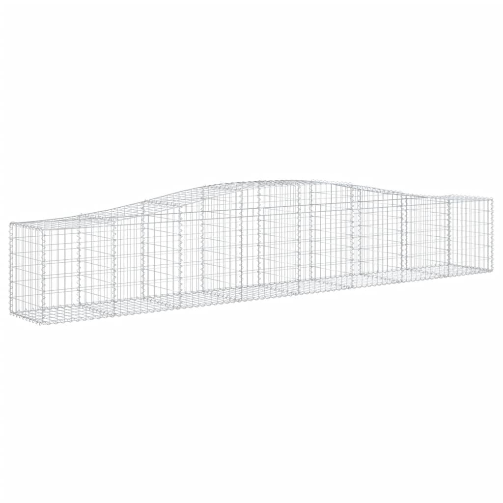 Cestas De Gaviones 10 Uds Forma De Arco Hierro 400x50x60/80 Cm_2