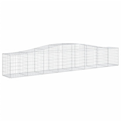 Cestas De Gaviones 4 Uds Forma De Arco Hierro 400x50x60/80 Cm_2