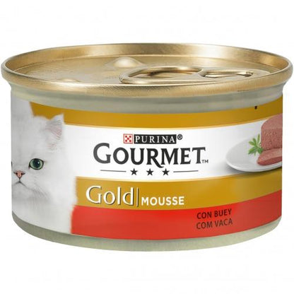 Pack 24 x GOURMET GOLD Mousse Comida húmeda Buey 85 g
