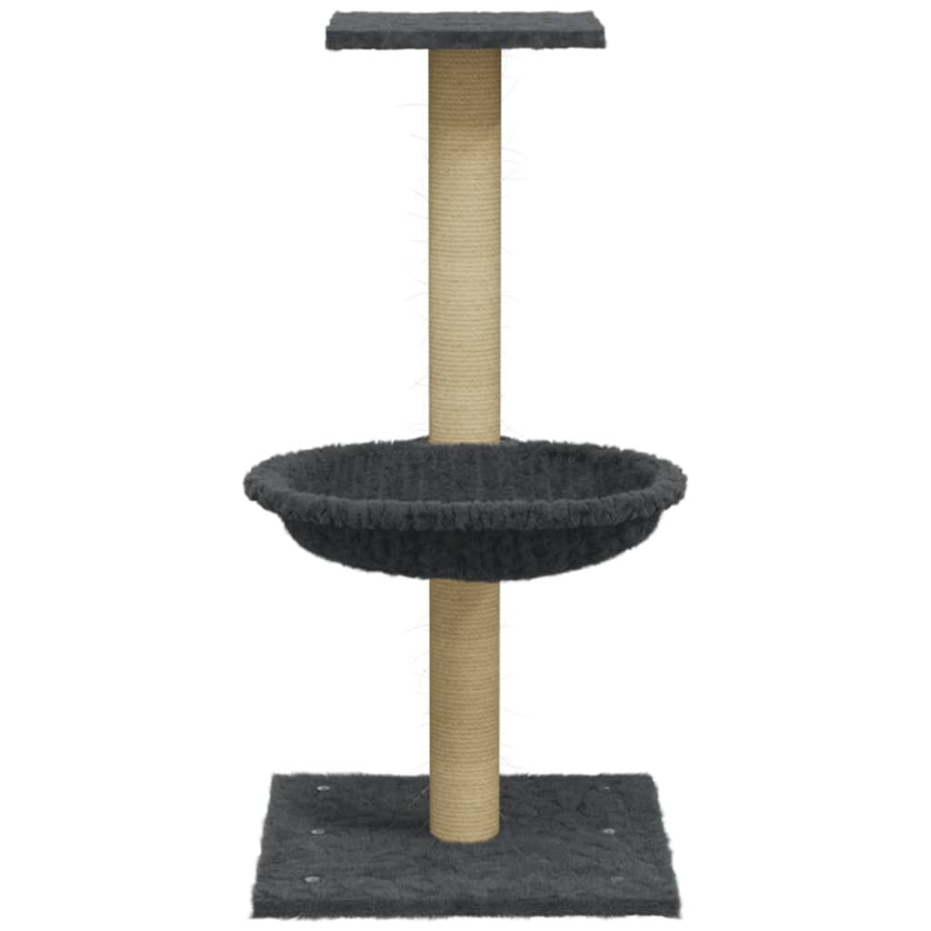 Vidaxl Rascador Para Gatos Con Poste De Sisal Gris Oscuro 74 Cm_3