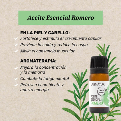 Aceite De Romero Puro 10 Ml | Estimulante Y Tonificante | Cuidado Capilar Y Corporal | Uso Diario_1