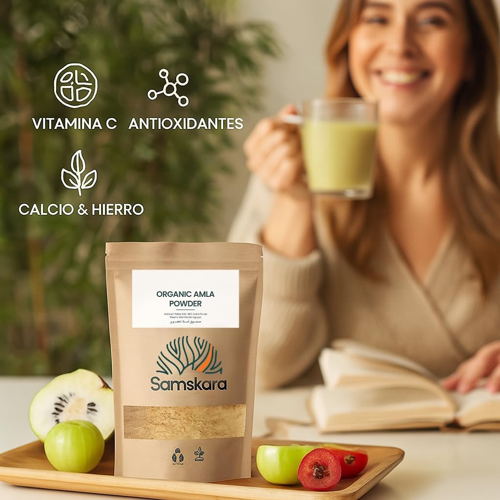 Amla en Polvo BIO | Samskara | para Cabello y Piel | Fuente Natural de Vitamina C, Colágeno y Calcio - 250 gr_3