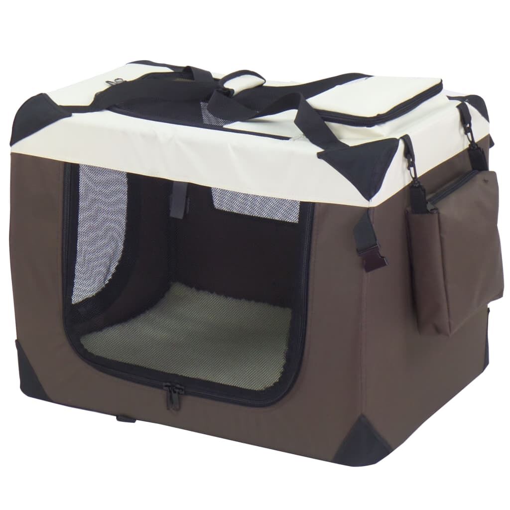@pet Transportín Para Perros Nylon Marrón 50x34x36 Cm_0