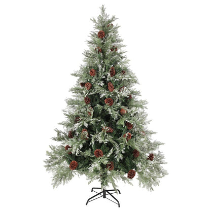 Vidaxl Árbol De Navidad Con Luces Y Piñas Pvc Pe Verde 120 Cm_1