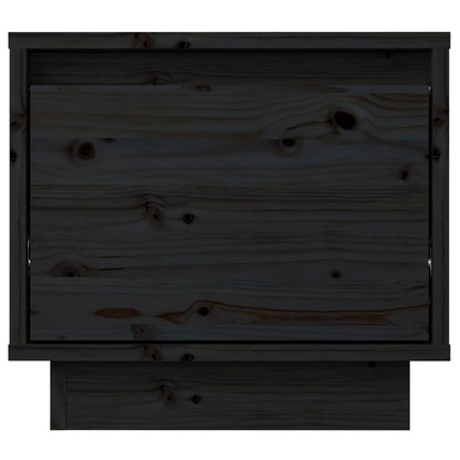 Mesitas De Noche 2 Uds Madera Maciza De Pino Negro 35x34x32 Cm_3