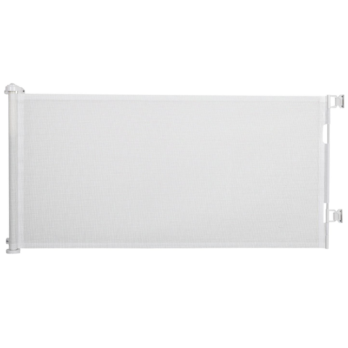 Pawhut Puerta De Seguridad Para Perros Extensible 0-150 Cm Para Escaleras Blanco_0