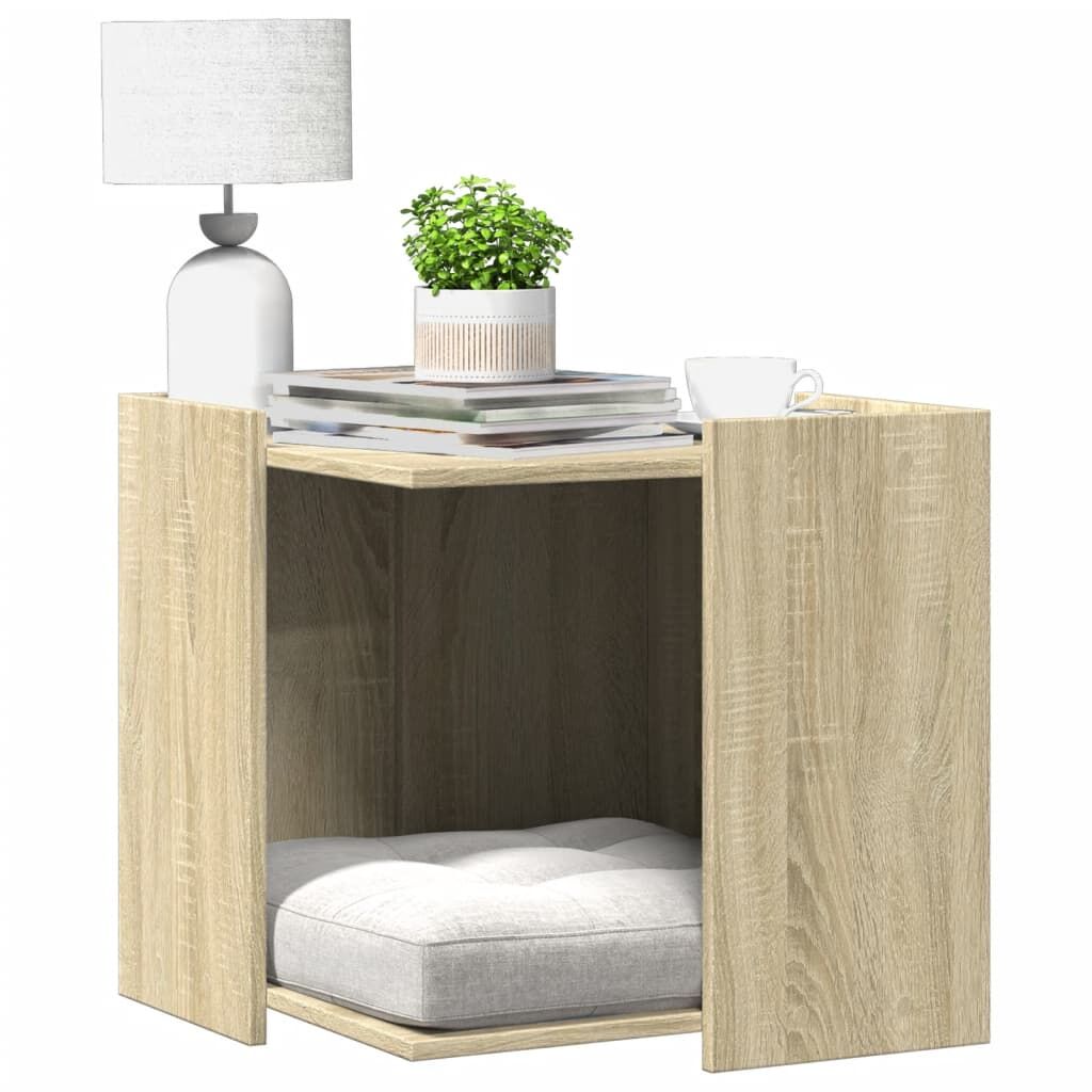 Vidaxl Mueble Arenero Para Gatos Madera Roble Sonoma 53x53x51 Cm_1