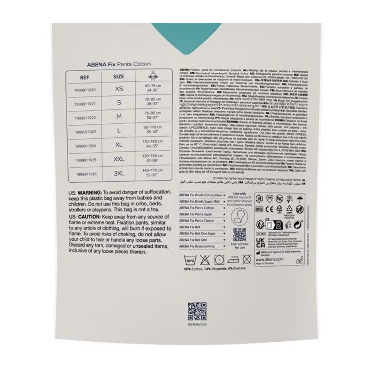 Fix Pants Cotton incontinencia Abena Talla S 3 Uds