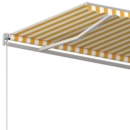Toldo Retráctil Manual Amarillo Y Blanco 500x300 Cm_3
