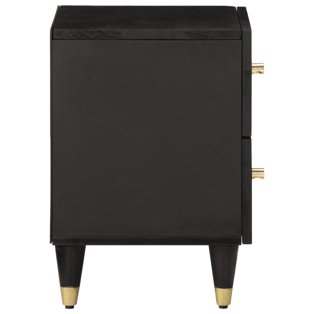 Mesita De Noche De Madera Maciza De Mango 40x33x46 Cm_2