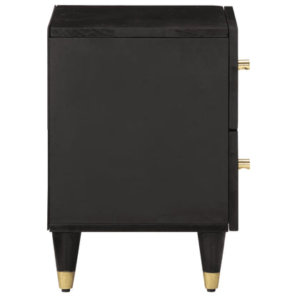 Mesita De Noche De Madera Maciza De Mango 40x33x46 Cm_2