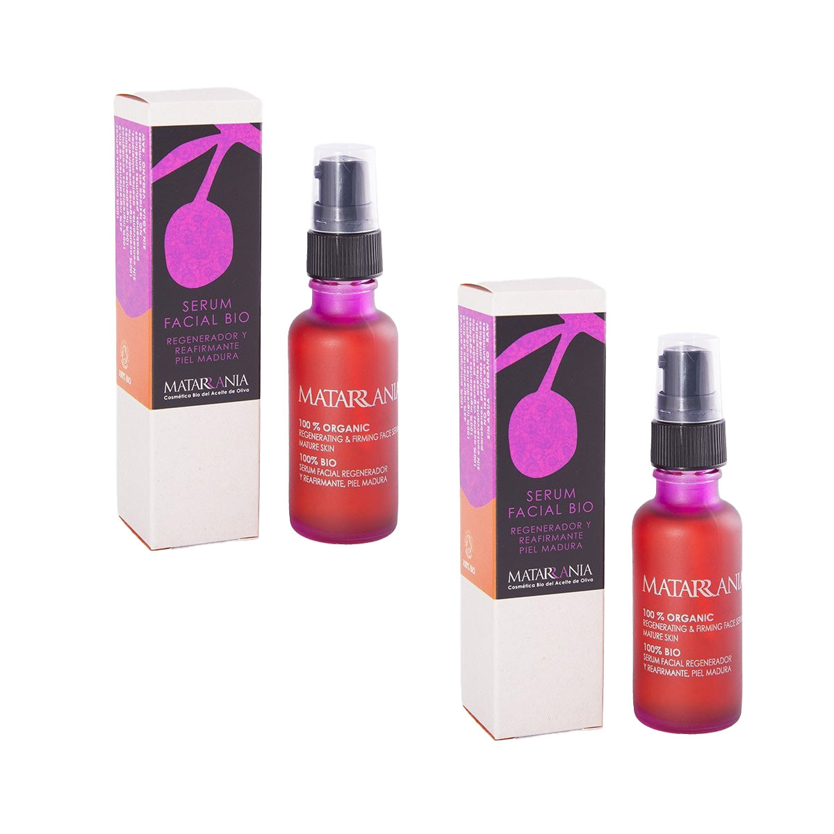 Pack 2x Serum Facial y regenerador Bio piel madura Matarrania, 30ml