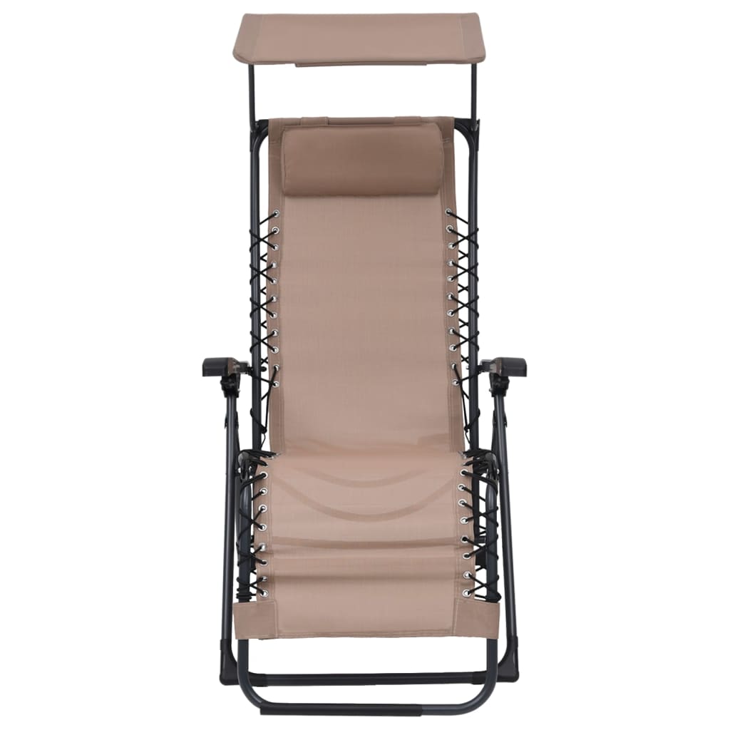 Sillas Plegables 2 Unidades Textilene Gris Taupe_2
