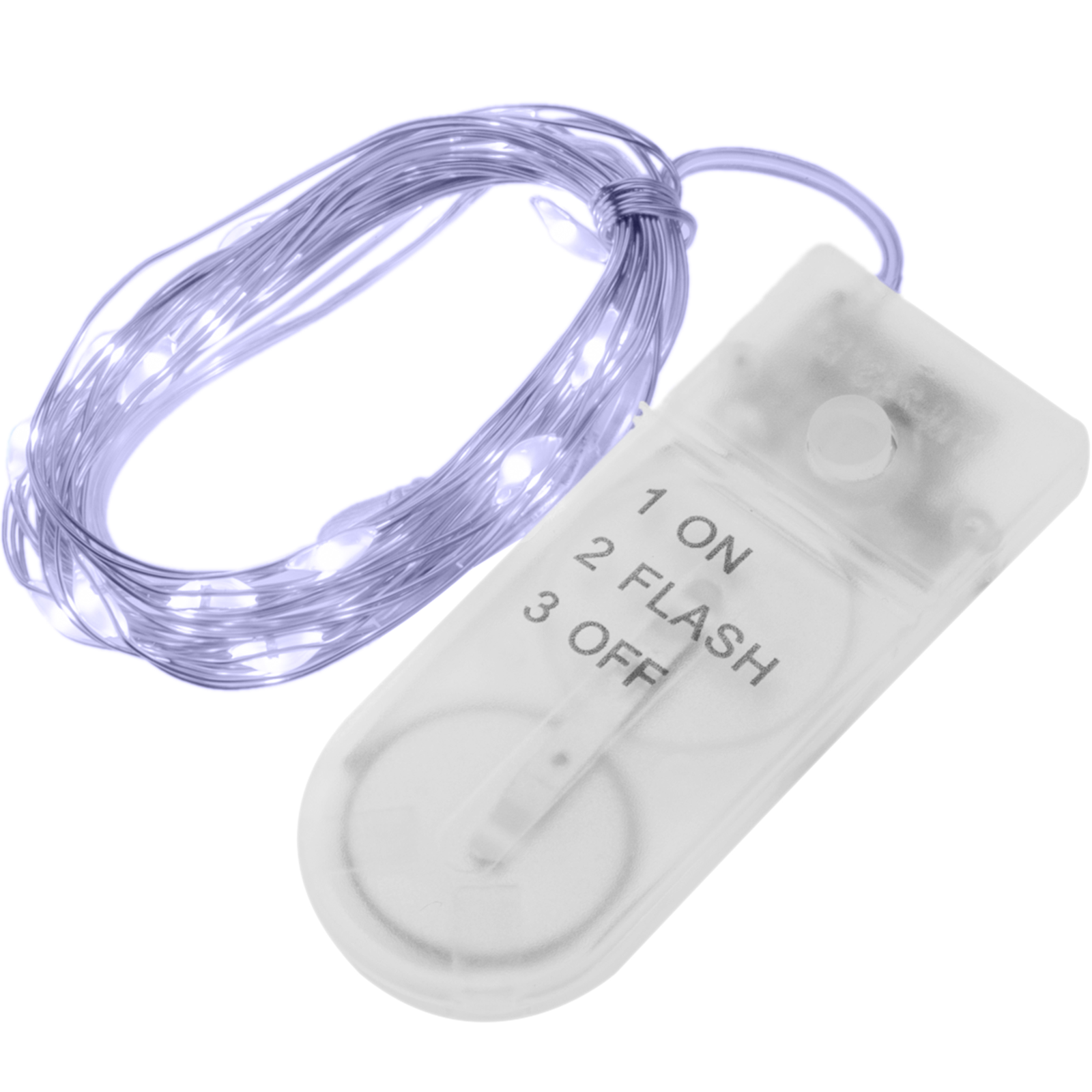 Micro Guirnalda De Luces Led De 2 M De Color Blanco Frio Con 2 Efectos De Iluminación Y Con Cable Moldeable De Plata_0