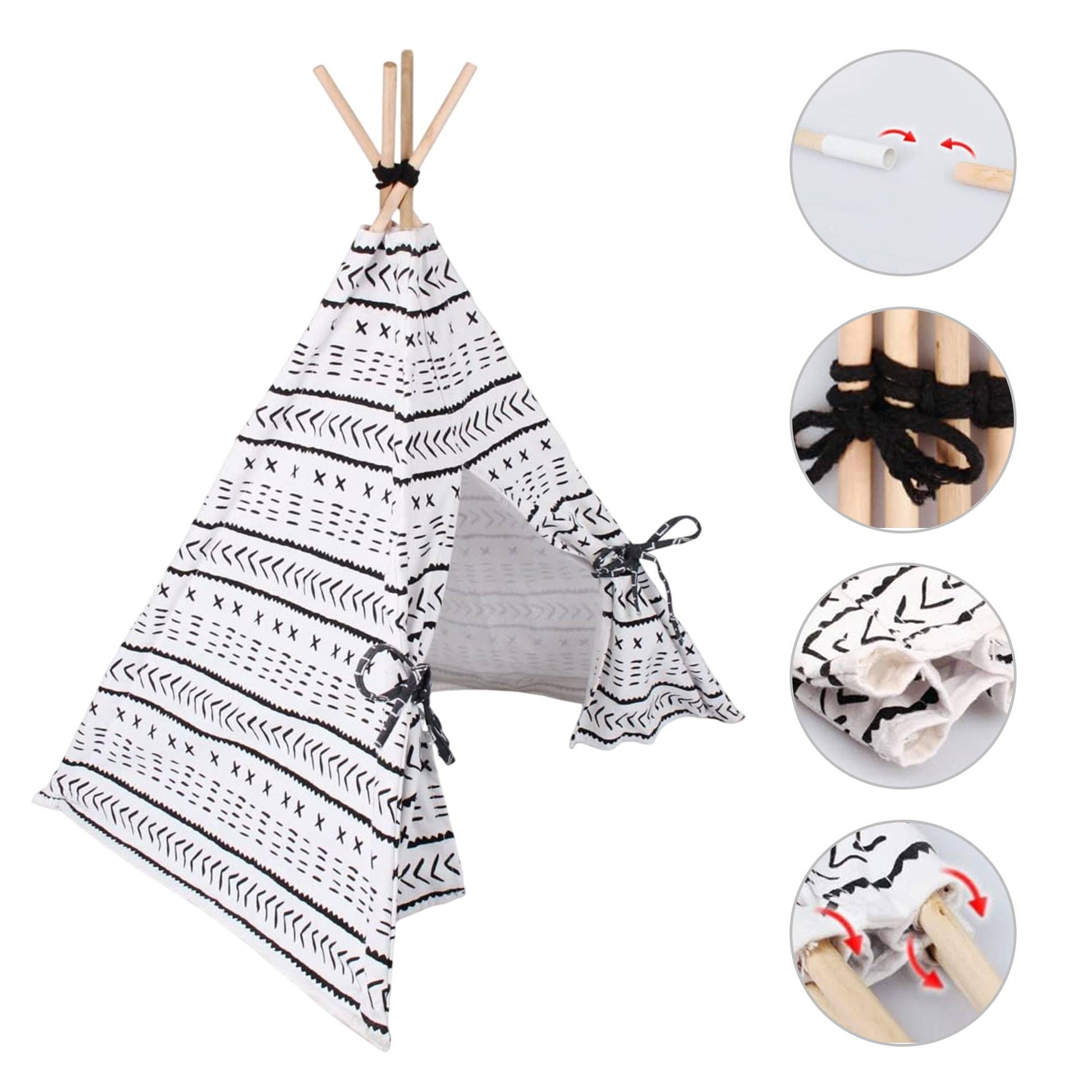 Well Home Carpa-tipi Para Mascotas De Lona 56x56x74cm