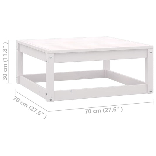 Muebles De Jardín 10 Piezas Con Cojines Blanco Madera De Pino / Vetonek_0